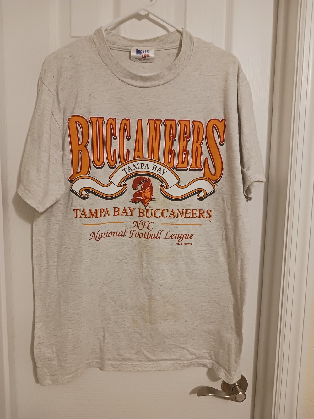 Tampa Bay Buccaneers Vintage  NFC 1996 Orig Colors /Cream Heather